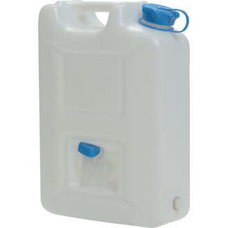 Wasserkanister 22l HD-PE stapelbar,m.Auslaufhahn H495xB350xT165mm-Beschreibung lesen