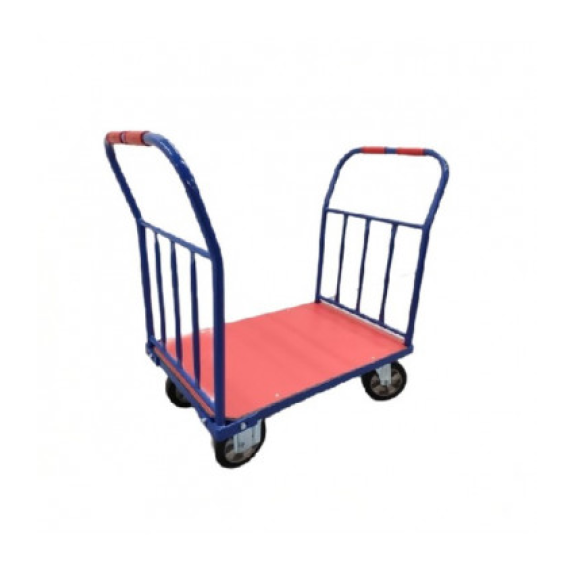 Plataforma con 2 barandillas y ruedas elásticas Plataforma con 2 barandillas y ruedas elásticas-Leer más
