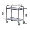 Carro 2 bandejas inox. 710 x 400 mm