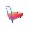 Carro/plataforma de transporte con laterales de madera N6021-MA, capacidad 500 kg