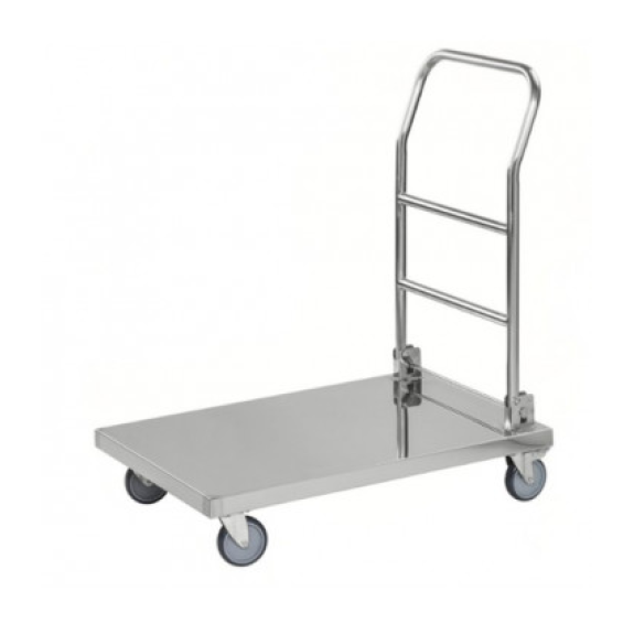 Carro inoxidable asa plegable, 100 kg-Leer más