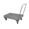 Carro de acero galvanizado con rejilla de retención Carro de acero galvanizado con rejilla de retención