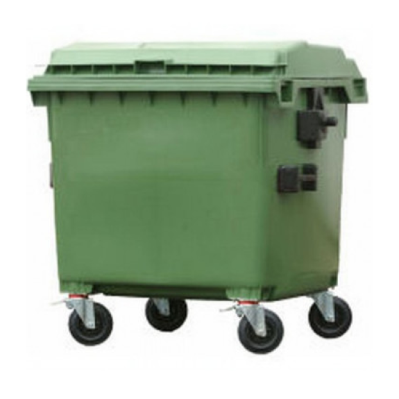Conteneur de déchets vert de 800 litres-Beschreibung lesen