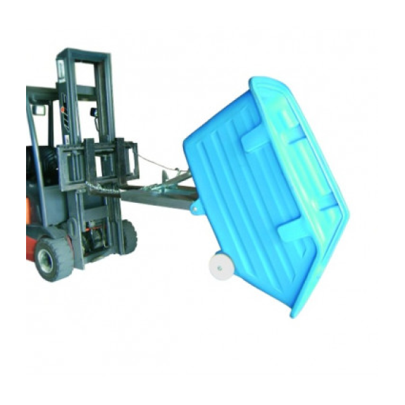 Selbstkippender PVC-Trichter 750 Liter mit Rädern-Beschreibung lesen