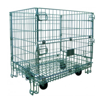 Cestón plegable de reja con ruedas-Leer más