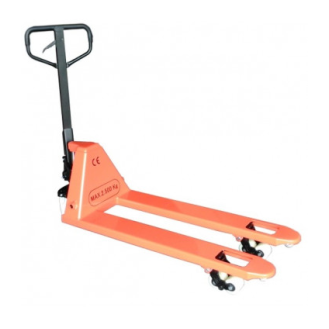 Transpaleta de acero inoxidable 1.150 x 540 mm con ruedas de nylon-Leer más