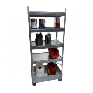 Estantería galvanizada con cubeta de retención 900 x 600 x 2100 mm-Leer más