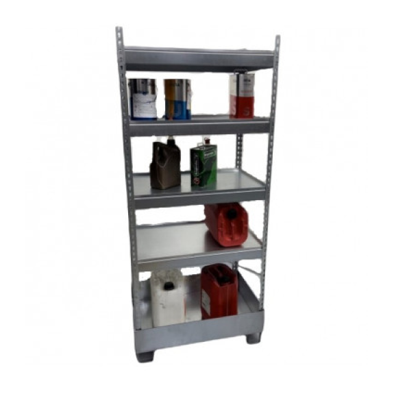 Estantería galvanizada con cubeta 900 x 600 x 2100 mm-Leer más