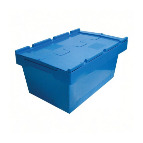 Caja de plastique empilable et emboîtable Norma Europa avec couvercle intégré 600x400x240h-Beschreibung lesen