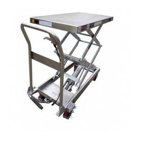 Mesa elevadora manual inox. 350 kg Mesa elevadora manual inox. 350 kg-Leer más