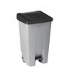 Cubo de basura con tapa negra de 60 litros