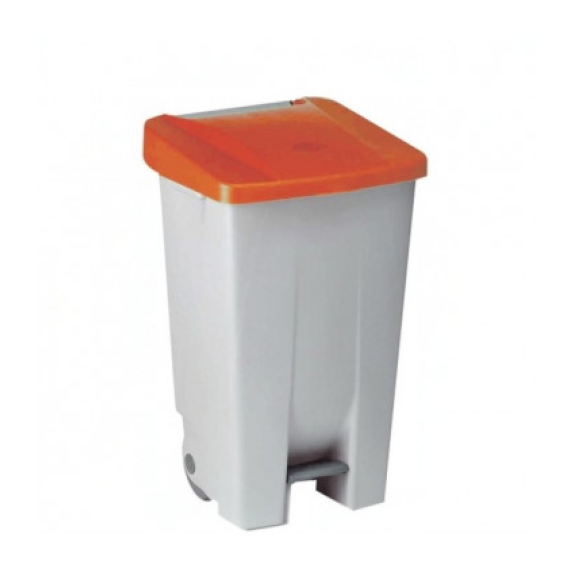 Cubo de basura con tapa roja 60 lts-Leer más