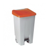 Cubo de basura con tapa roja 60 lts