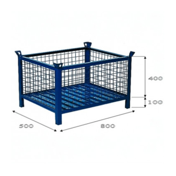 Cestón de malla 800 x 500 mm-Leer más