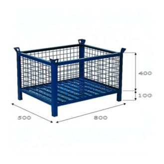 Cestón de malla 800 x 500 mm con capacidad de carga de 2.000 Kg-Leer más