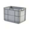 Caja de plástico apilable y encajable Norma Europa con tapa integrada 600x400x427h