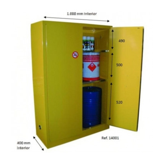Armario seguridad líquidos inflamables 1.092 x 457 x 1.650 mm RF30 Armario seguridad líquidos inflamables 1.092 x 457 x 1.650 mm RF30-Leer más
