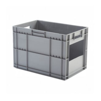 Caja de plástico apilable con ventana Norma Europa 600x400x410h-Leer más