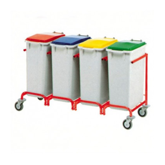 Carro reciclaje 4 cubos-Leer más