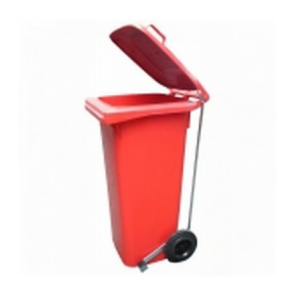 Cubo basura rojo 80 lts con pedal-Leer más