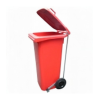 Cubo basura rojo 80 lts con pedal