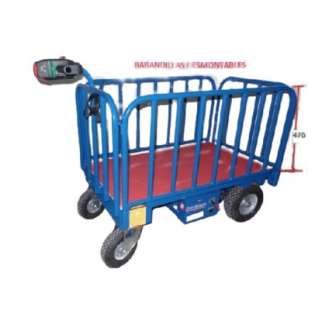 Plataforma eléctrica de transporte 400 kg con barandillas-Leer más