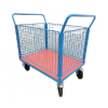 Carro/plataforma para transporte y almacenaje con laterales desmontables de malla 50x50