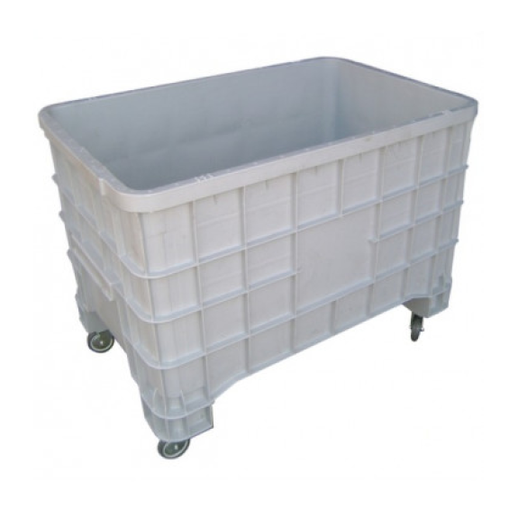 Conteneur en plastique lisse avec roues-Lire la description