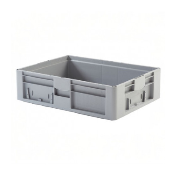 Conteneur en plastique empilable pour le transport et le stockage sécurisés de marchandises - Norme européenne 800x600x225h-Lire la description