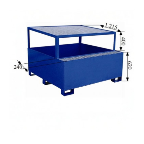Cubeta pintada con soporte 1.000 lts Cubeta pintada con soporte 1.000 lts-Leer más