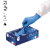 Gants nitrile jetables Bleu - Boîte de 100 gants - Sans latex - Non poudrés - Résistants et Multi-usages
