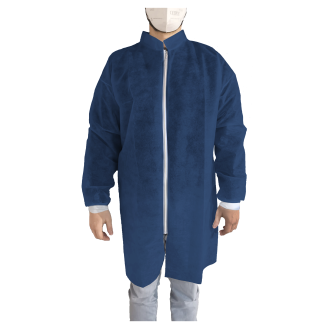 10 Blouses Jetables Bleues - Fermeture éclair - XXL-Lire la description