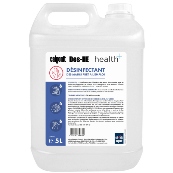 Calgonit - Solution Hydroalcoolique pour les mains - Bidon 5L-Lire la description