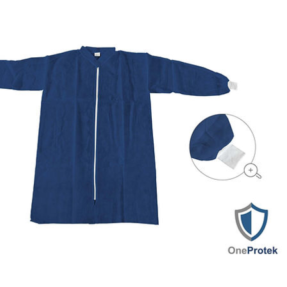 10 Blouses Jetables Bleues - Fermeture éclair - XL-Lire la description