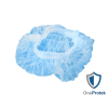 Charlottes jetables pour cheveux - Sachet de 100 Pièces (Bleu) - Double élastique - Bouffants respirants et résistants