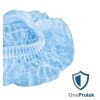Charlottes jetables pour cheveux - Sachet de 100 Pièces (Bleu) - Double élastique - Bouffants respirants et résistants