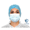 Charlottes jetables pour cheveux - Sachet de 100 Pièces (Bleu) - Double élastique - Bouffants respirants et résistants