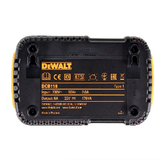 DeWalt DCB118T2 Kit de démarrage de batterie Li-Ion 18V + 2x batteries 6,0Ah + chargeur + mallette-Lire la description
