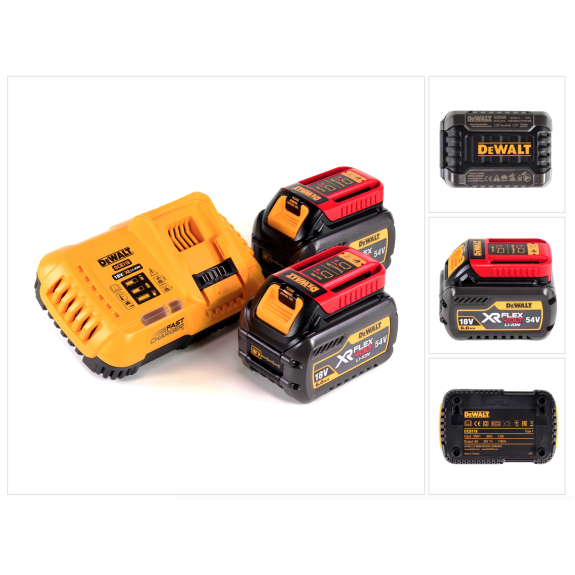 Kit de démarrage de batterie Li-Ion 18V + 2x batteries 6,0Ah + chargeur + mallette Kit de démarrage de batterie Li-Ion 18V + 2x batteries 6,0Ah + chargeur + mallette-Lire la description