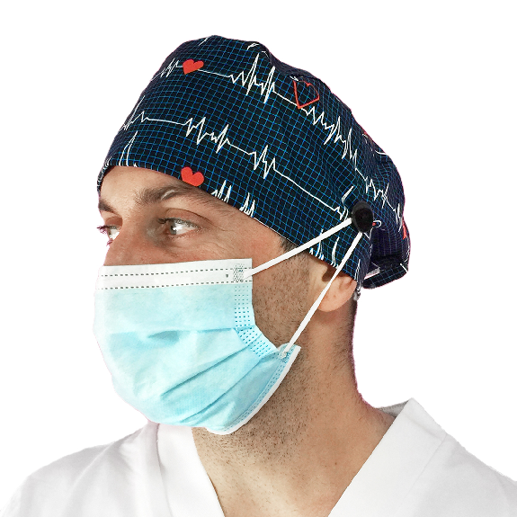 Calot avec boutons - Navy Flutter-Lire la description