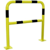 Barrière de sécurité à platine noir et jaune  "BAR400NJ" de 1000 x 1000 m/m