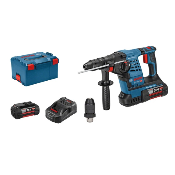 Perforateur burineur 36V SDS Plus GBH 36 VF-LI Plus + 2 batteries 6Ah + chargeur + coffret L-BOXX - BOSCH - 061190700B Perforateur burineur 36V SDS Plus GBH 36 VF-LI Plus + 2 batteries 6Ah + chargeur + coffret L-BOXX - BOSCH - 061190700B-Lire la description