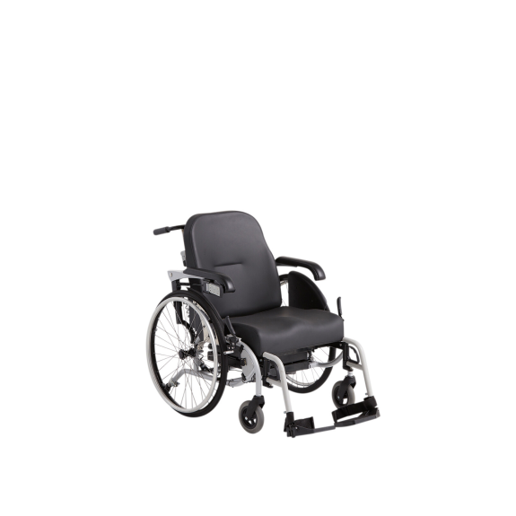 LeRoulé Plus : Fauteuil roulant manuel avec élévation électrique et verticalisation-Lire la description