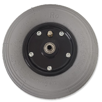 Rueda Neumática completa de 200x50 mm. (8x2") HINCHABLE LLANTA NEGRA-Leer más