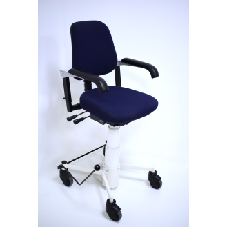 Silla móvil con ajuste electrónico de altura y frenos-Leer más