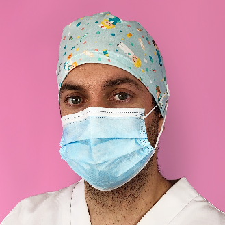 Gorro casquete con botones - Sanitarios aguamarina-Leer más