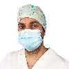 Gorro casquete con botones - Sanitarios aguamarina