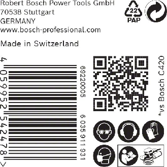 Bosch EXPERT C470 Schleifpapier mit 8 Lchern fr Exzenterschl., 125 mm, K 60-Beschreibung lesen