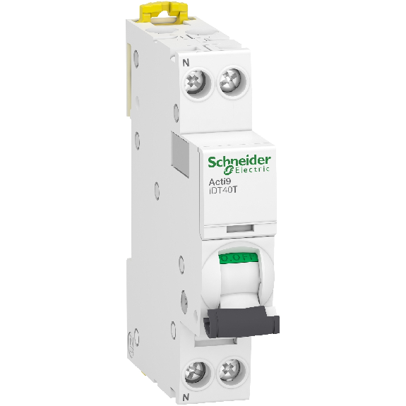 Disjoncteur modulaire ACTI9 IDT40T 1P+N courbe C 4500A / 6kA 10A - SCHNEIDER ELECTRIC - A9P22610-Lire la description