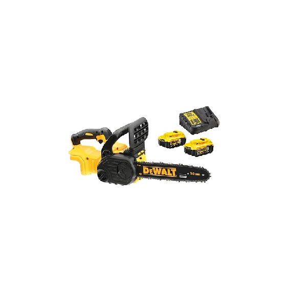 Tronçonneuse élagueuse XR 18V 30cm (2x5Ah) en boîte carton - DEWALT - DCM565P2-Lire la description